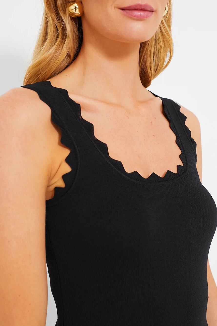 NWT Tuckernuck Black Ric Rac Compression Tank M